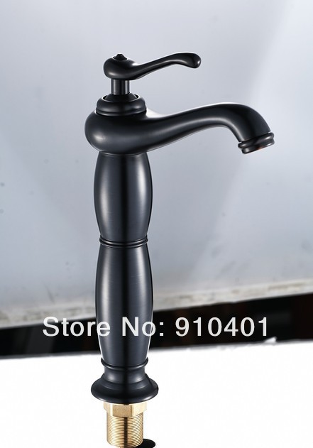 Wholesale And Retail Promotion  Oil Rubbed Bronze Tall Style Bathroom Basin Faucet Deck Mounted Single Handle
