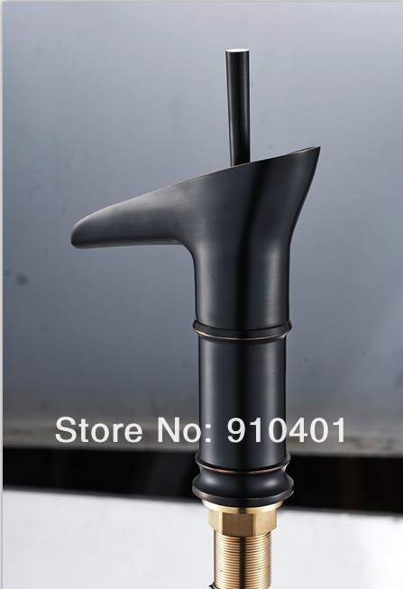 Wholesale And Retail Promotion Oil Rubbed Bronze Waterfall Bathroom Basin Faucet Single Handle Sink Mixer Tap