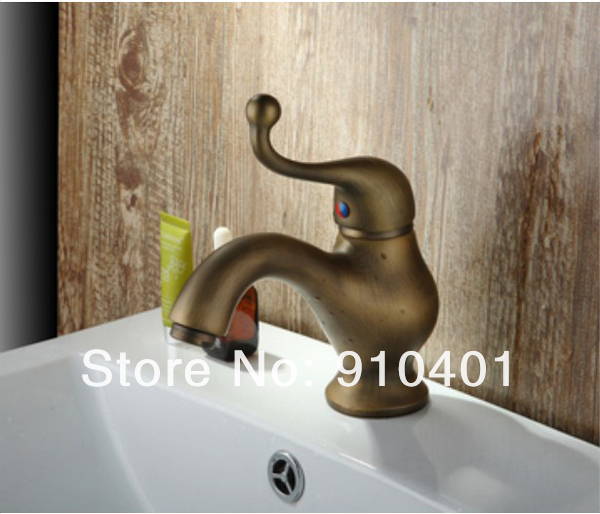 Wholesale And Retail Promotion eck Mounted Antique Bronze Bathroom Basin Faucet Single Handle Sink Mixer Tap