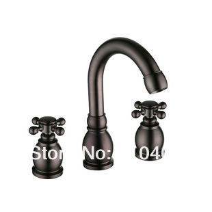 high quality,bathroom faucet,basin solid brass faucet mixer ORB color,double cross handles deck mouted tap