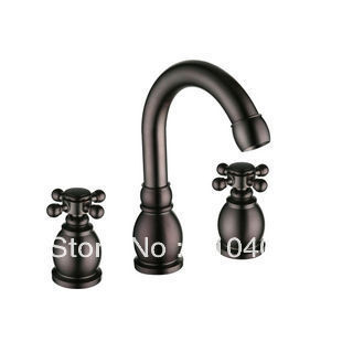 high quality,bathroom faucet,basin solid brass faucet mixer ORB color,double cross handles deck mouted tap