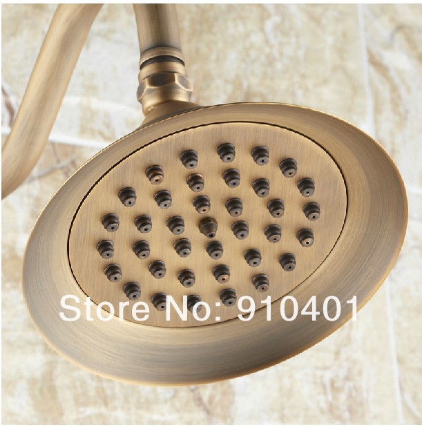 Wholdsale And Retail Promotion NEW ntique Brass Wall Mounted Rain Shower Faucet Set Tub Mixer Bell Shower Head
