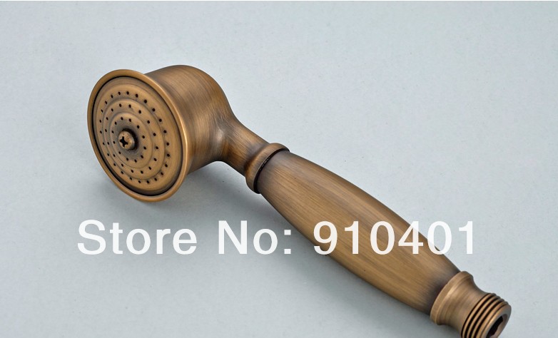 Wholesale And Retail  Promotion Luxury Antique Brass Bathroom 8" Rain Shower Faucet Set Bathtub Shower Mixer Tap