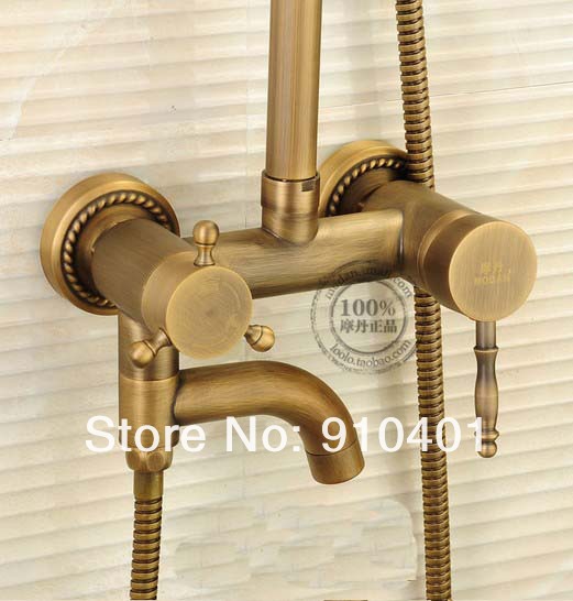 Wholesale And Retail Promotion Luxury Wall Mounted 8" Rainfall Shower Faucet Bathroom Tub Mixer Tap 1 Handle