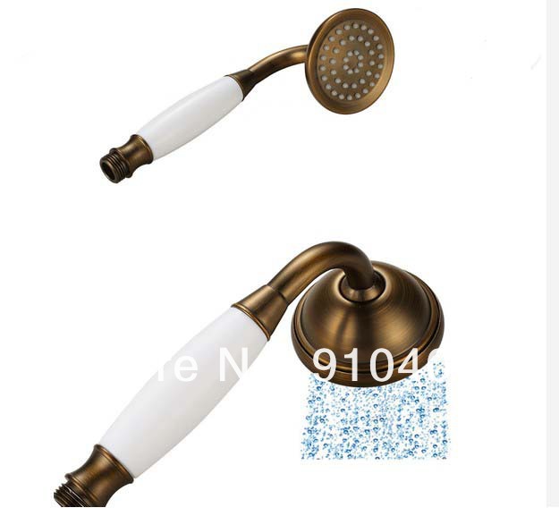 Wholesale And Retail Promotion Modern Antique Brass Bathroom Tub Faucet 8" Rain Shower Faucet Set Dual Handles