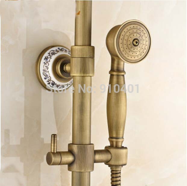Wholesale And Retail Promotion Modern Luxury Antique Brass Shower Column Tub Mixer Tap Spout With Hand Shower