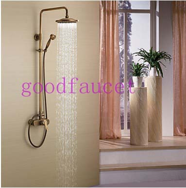 wholesale and retail bathroom shower faucet antique bronze bathroom shower set faucet mixer tap wall mount shower
