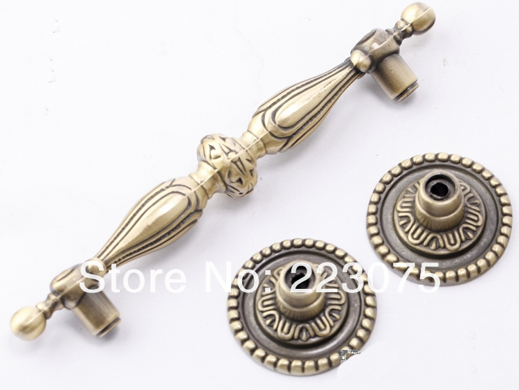 -ZH2119B  L:90MM w screw Zinc alloy European luxury Antique drawer cabinets  pull handle door knobs 10pcs/lot