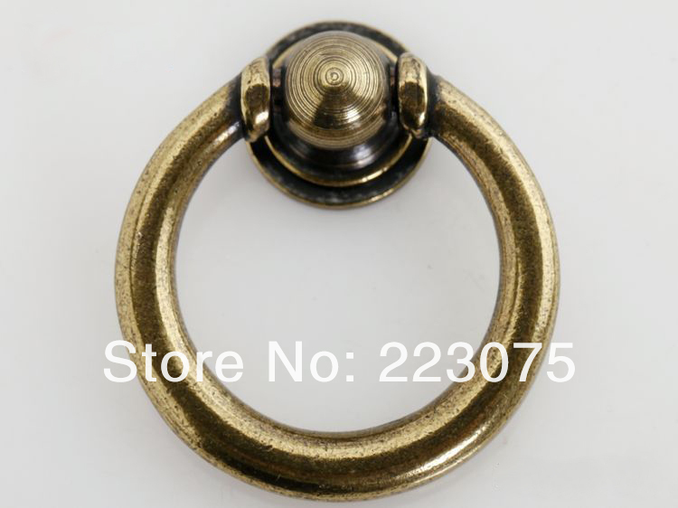 -ZH7720A D:41MM w screw Zinc alloy European Antique bronze Ring drawer cabinets pull handle door knobs 10pcs/lot