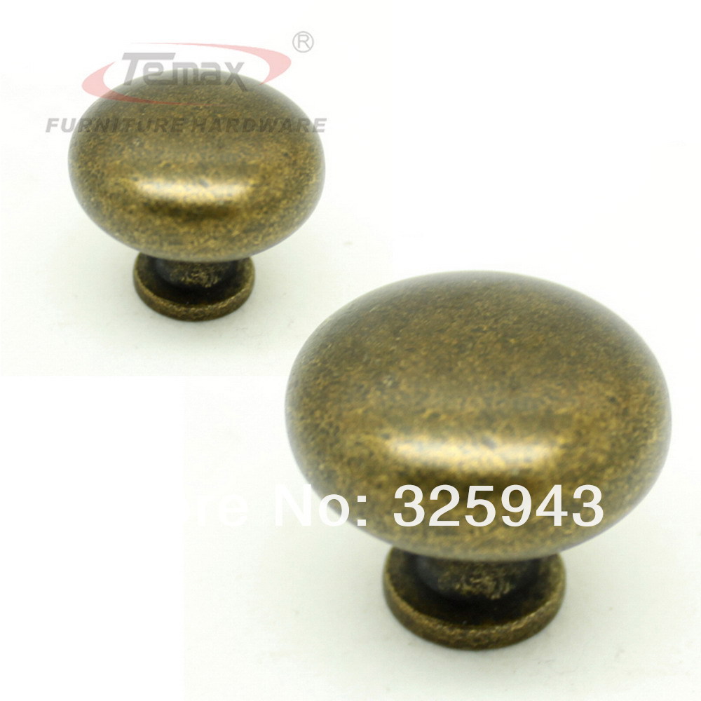10pc Solid 30mm BRASS mushroom style furniture KITCHEN CABINET dresser knobs pull Handle