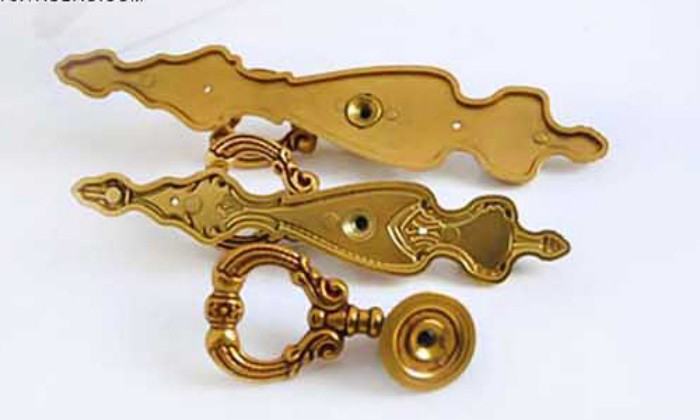 New Arrival Antique Furniture Yellow Bronze Cabinet Wardrobe Handles Knobs Drawer Cupboard Handles Pulls Bars Furniture Decorate