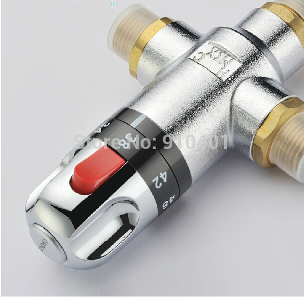 Wholesale And Retail Promotion Chrome Thermostatic Temperature Control Valve No Scalding G1/2"