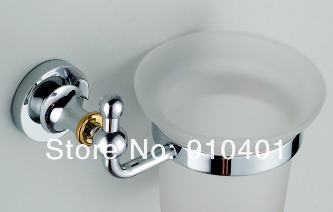 Wholesale And Retail Promotion NEW Bathroom Luxury Classic Chrome Brass Toilet Brush Holder Toilet Brush & Cup