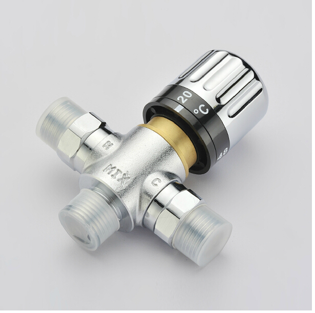 Wholesale And Retail Promotion NEW Modern Chrome Brass Thermostatic Temperature Control Valve No Scalding G1/2"