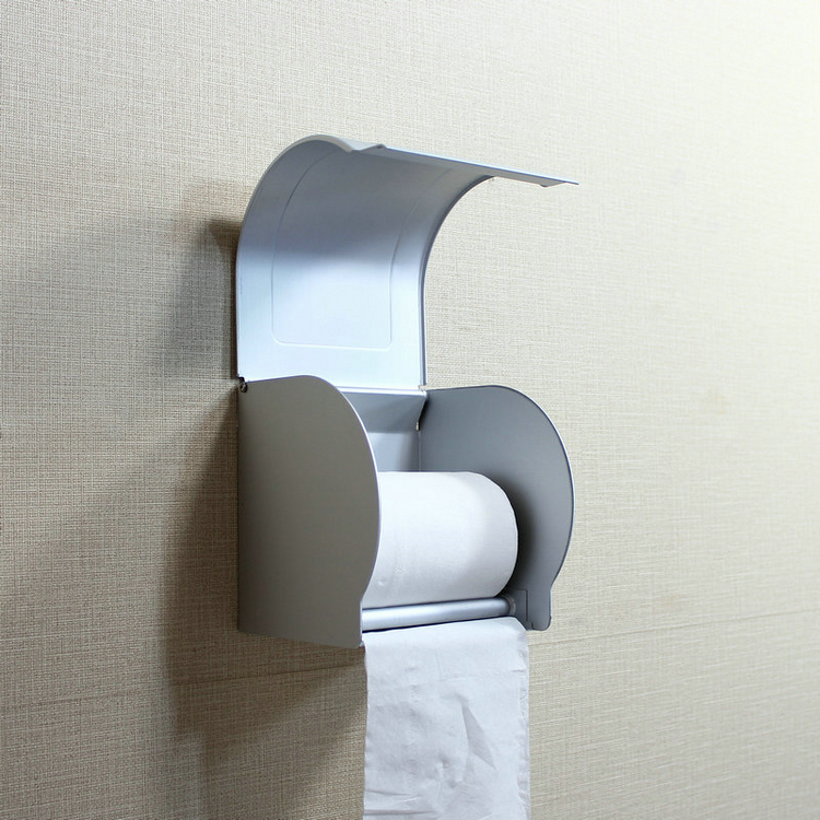 Space aluminum tissue box paper holder bathroom enclosed waterproof paper holder toilet paper box