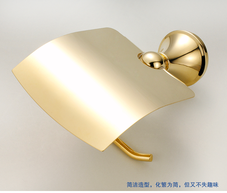 Toilet paper box toilet paper box stainless steel fashion gold antique bathroom roll tissue box rack