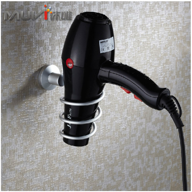 -aluminum wall-mounted hair dryer rack bathroom accessories shelf Hair dryer shelf hair dryer holder