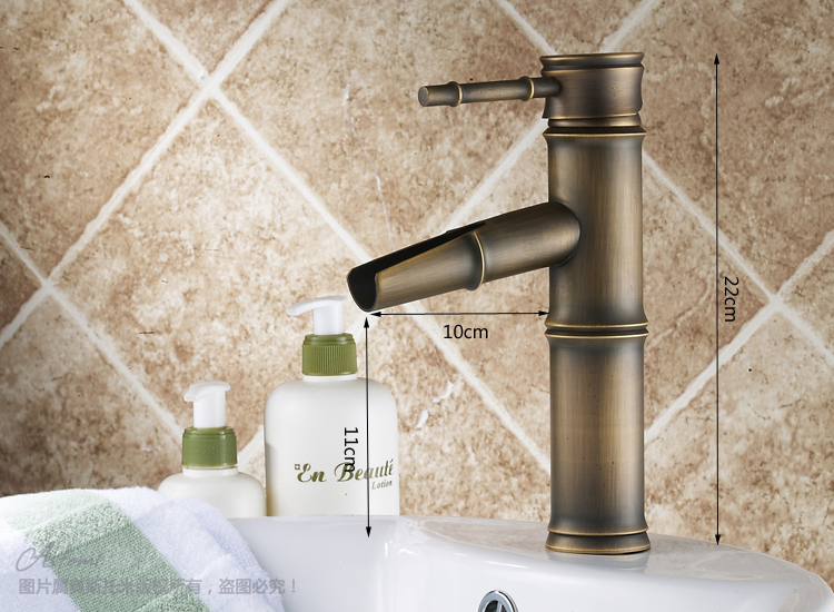 Free Shipping Fashion antique bathroom Basin Faucets, Single Hole single handle Basin Faucets, Cold and Hot water faucet