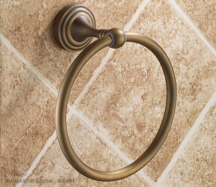 Luxury fashion Antique copper towel ring towel hanging bathroom accessories
