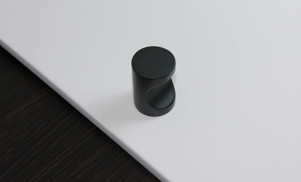 Modern Button Furniture Handle Single Hole Black Small Drawer Knob Zinc Alloy Closet/Shoes Cabinet Pull  Free Shipping