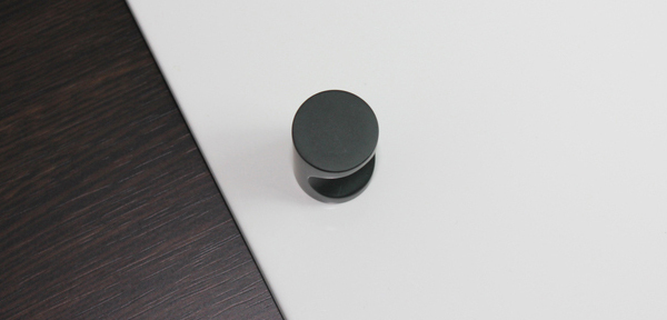 Modern Button Furniture Handle Single Hole Black Small Drawer Knob Zinc Alloy Closet/Shoes Cabinet Pull  Free Shipping