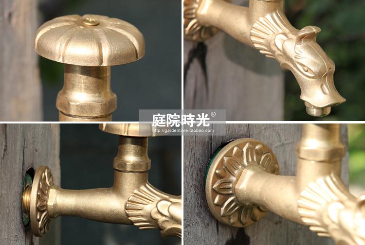Brass Copper animal faucet tap pool tap  garden tap garden hardware garden bibcocks