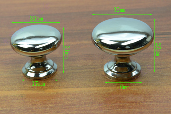 Modern Simple Single hole small knob Round chrome furniture handle Kitchen/Drawer/Cupboard pull