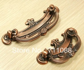64mm Pattern European closet doorknobantique copper handle pastoral handle drawer handle