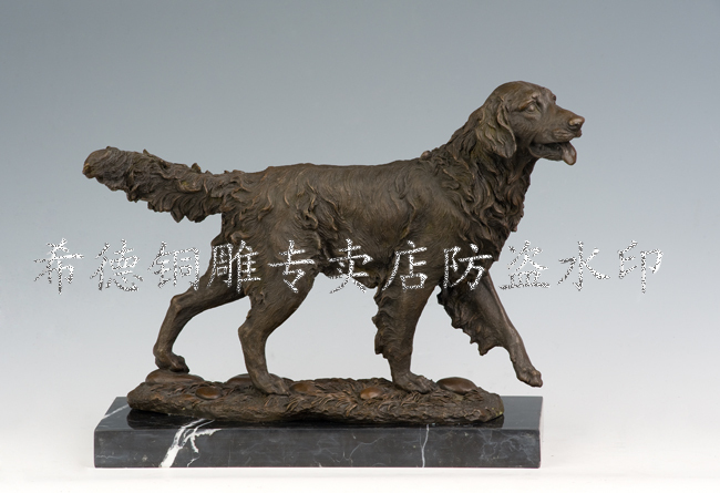 Dog crafts Bronze animal sculpture crafts home decoration series dw-040