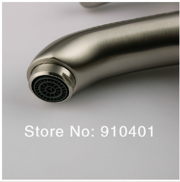 Wholesale And Retail Promotion Brushed Nickel Bathroom Basin Faucet Single Handle Vanity Sink Mixer Tap Tall