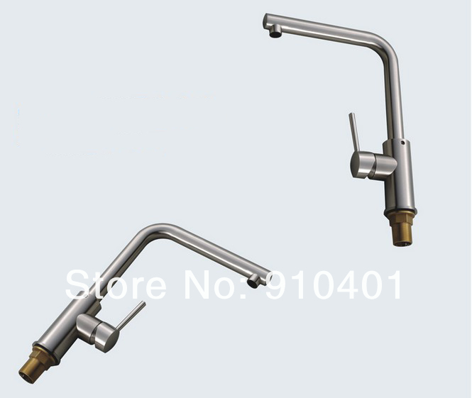 Wholesale And Retail Promotion Brushed Nickel Single Handle Kitchen Sink Faucet Swivel Spout Vessel Mixer Tap