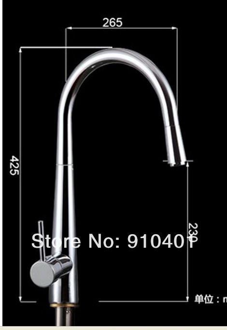 Wholesale And Retail Promotion NEW Pull Out Brushed Nickel Pull Out Kitchen Faucet Sink Mixer Tap Swivel Spout