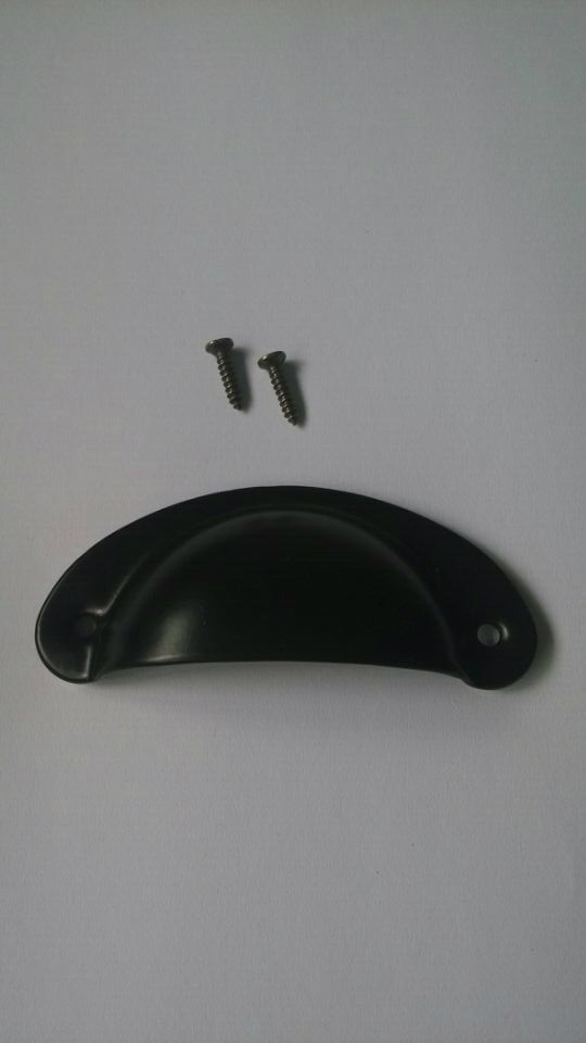 2 PCS/LOT Antique metal drawer handle black shells 82mm semicircular handle cabinet handle