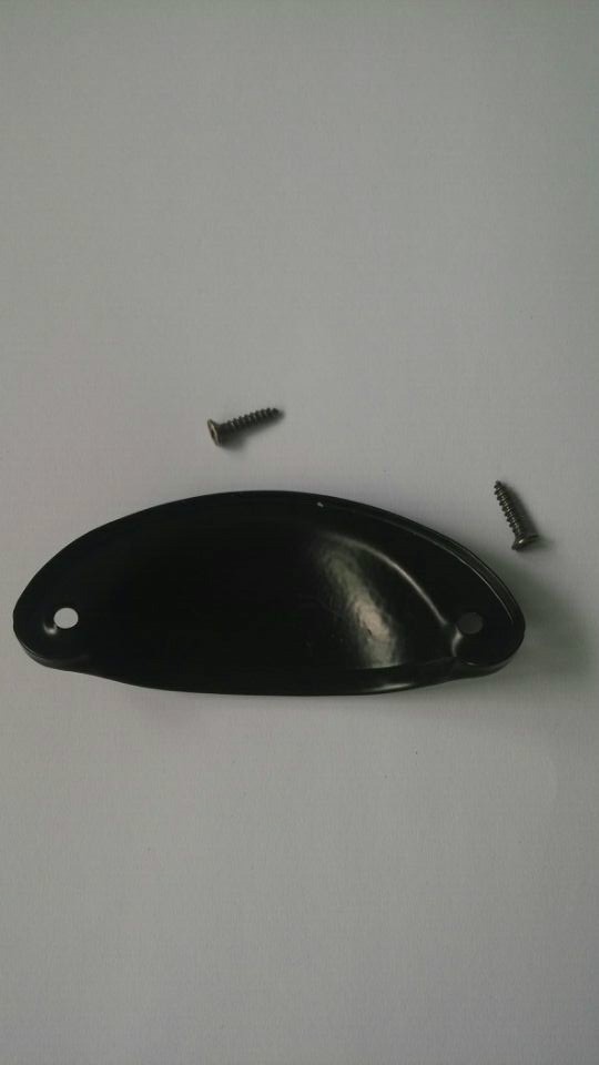 2 PCS/LOT Antique metal drawer handle black shells 82mm semicircular handle cabinet handle