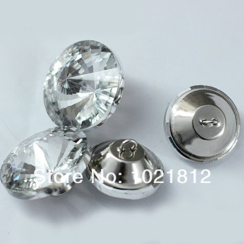 20pcs Crystal Shiny Sparkling Sofa Buttons Headboard Buttons Wall Decor Sofa Decor Satellite Pattern Buttons Transparent 20mm