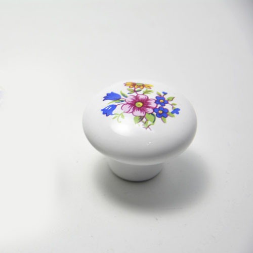 32mm Wildflowers Ceramic Cabinet Knobs Cabinet Cupboard Closet Dresser Knobs Handles Pulls Knobs Kitchen Bedroom