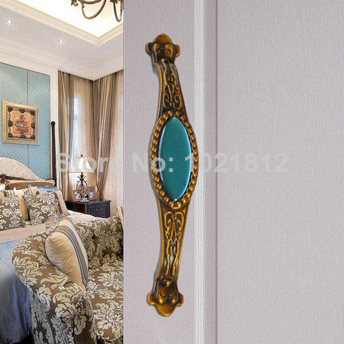 Euro-style Antique Coffee Color Sapphire Wardrobe Cabinet Door Handle Knob Drawer Handle Knob 96mm CC