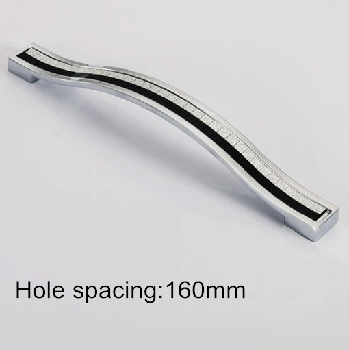 Shiny Cabinet Handle Cupboard Drawer Pull Bedroom Handle Modern Furniture Pulls Bar Red 128mm Hole spacing