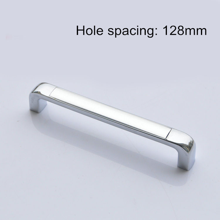 Zinc Alloy Cabinet Handle Cupboard Drawer Pull Bedroom Kitchen Handle Modern Furniture Pulls Bar White 96mm Hole spacing