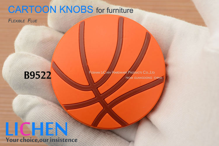 Chinese Factory LICHEN (12 pieces/lot) Furniture Drawer Cabinet Soft PVC Cartoon drawer knobs Handle