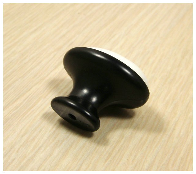 Decorative Design Black Ceramic Zinc Alloy Kitchen Cabinet Furniture Knobs  (L:40mm,W:30mm)