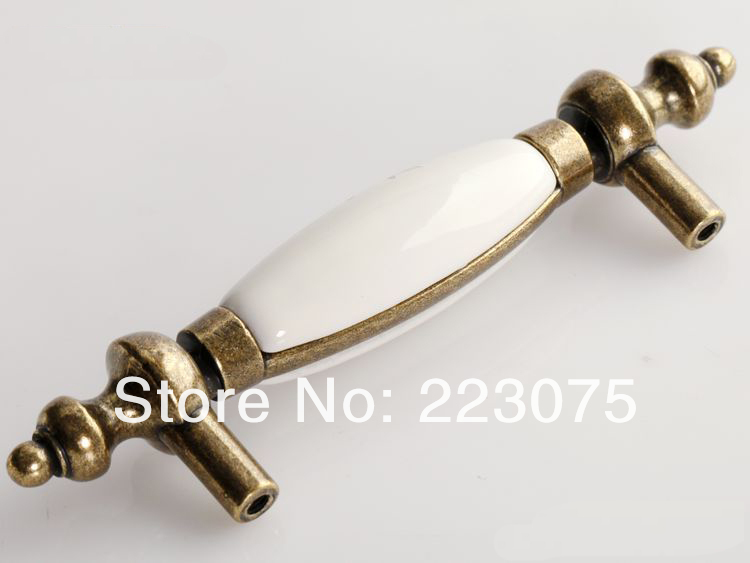 -2 flowers L:122MM w screw  European villager style ceramic drawer cabinets pull handle door knobs 10pcs/lot