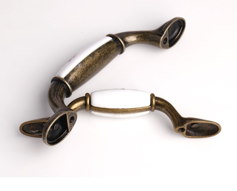 -76mm tulip  bronze handle and knobs / drawer pull /furniture hardware handle / door pull C:76mm
