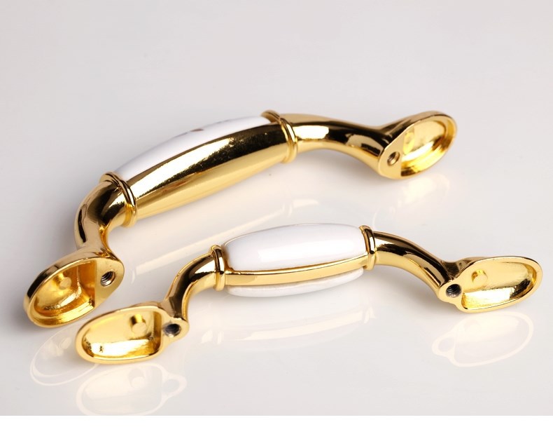 -76mm tulip  gold handle and knobs / drawer pull /furniture hardware handle / door pull C:76mm