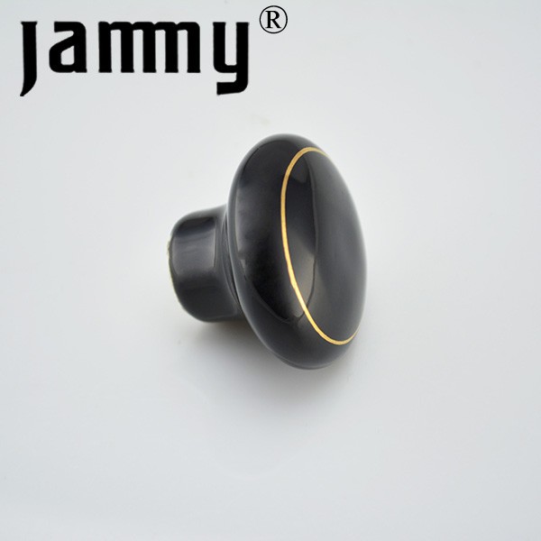 Best price 2014 32MM Black Ceramic knobs furniture decorative kitchen cabinet handle high quality armbry door pull
