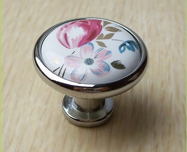 Ceramic Zinc Alloy modern tulip classic knob Kitchen Cabinet Furniture Handle knob U54