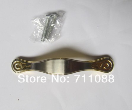 Simple Modern European zinc alloy double gold handle / cabinet drawer wardrobe door furniture handle Iris pitch 64mm