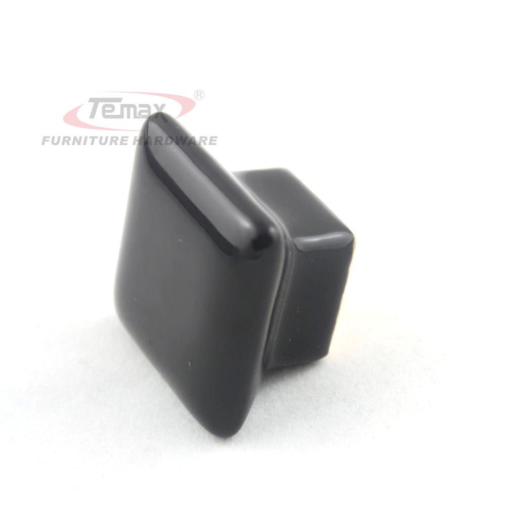 Suqare Solid Black Ceramic Cabinet Knob Handle Pull Dresser Cupboard Knob