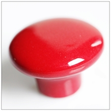 Modern Red Round ceramic furniture handle High grade shoes cabinet/cupboard/closet knob Simple pulls