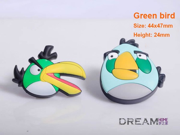 childern room cartoon handle  soft plastic safe no harmful lovely bird knobs baby favorite design for funiture
